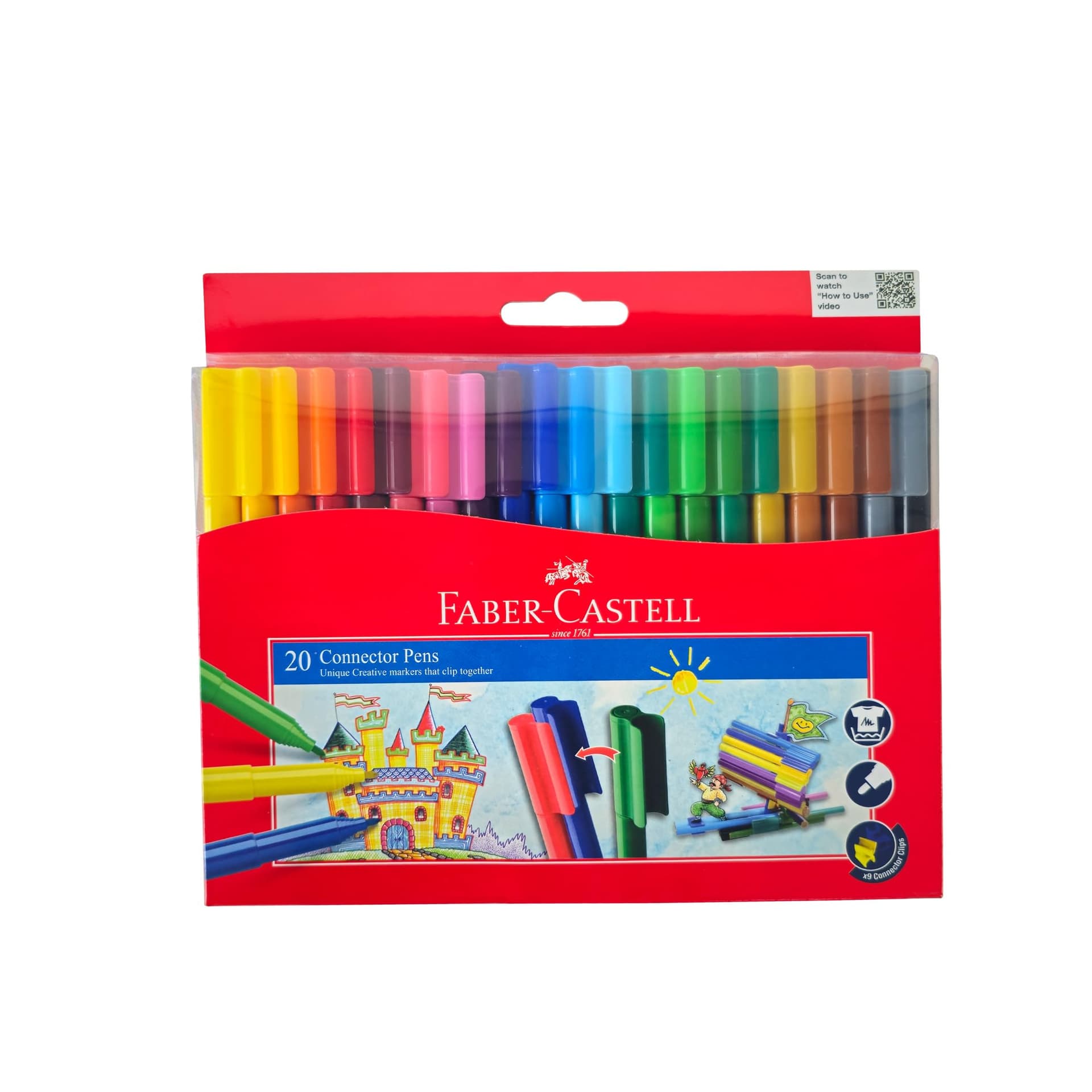 Faber-Castell F155520 Connector Pen Colour Marker 40 Pack, (11-200-A) thumbnail 2