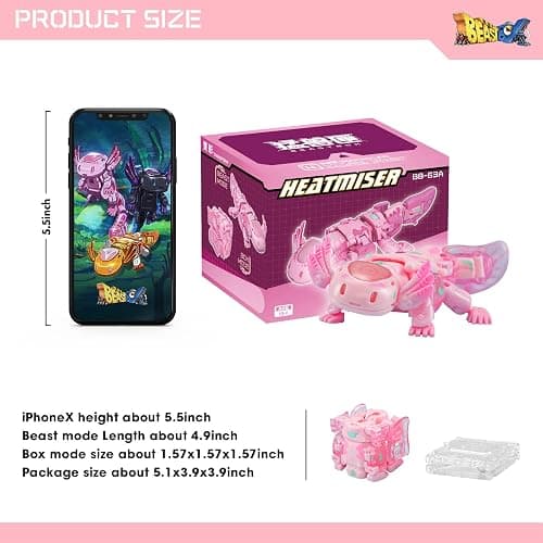 52TOYS BEASTBOX BB-63A Heatmiser Deformation Toys Action Figure, Converting Toys in Mecha and Cube, Perfect Birthday Party Gift for Teens and Adults, Based on Hexagonal Arowana thumbnail 3