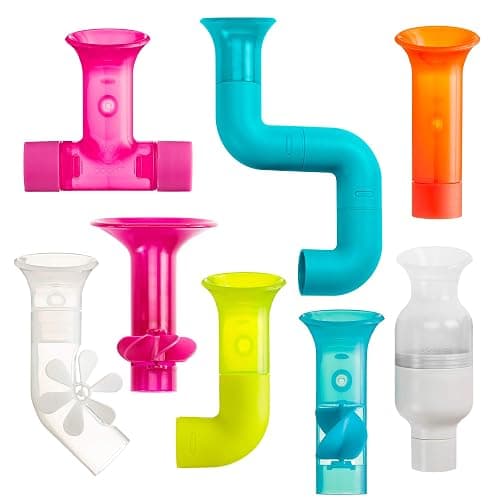 Boon Bundle Baby and Toddler Bath Toys - Includes Boon Pipes, Cogs, and Tubes Bathtub Toys - Toddler Sensory Toys - Multicolored - 13 Count - Ages 12 Months and Up thumbnail 13