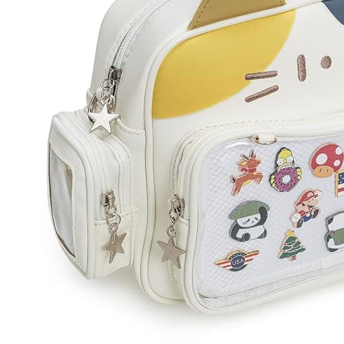 ZAROXOXS Kawaii Ita Bag Crossbody Bag Cute White Cat Backpack Girls Shoulder Bags Pin Display with Insert thumbnail 5