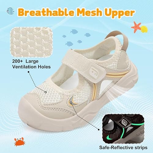 JOINFREE Toddler Sandals Girls Boys Wide Barefoot Water Sandals Lightweight Summer Water Shoes Quick-Dry Non-Slip Aqua Athletic Sneakers for Beach Swim Pool thumbnail 3