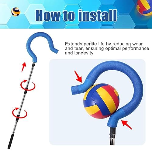 Adjustable Volleyball Spike Trainer with Question Mark Hook, Portable Lightweight Hitting Trainer for Serving, Spiking & Jump Training, Real-Ball Feel, Volleyball Gift for Beginners & Pros (No Ball) thumbnail 5