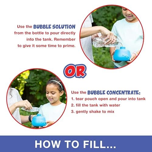 FUBBLES NO Spill Funfiniti Bubble Machine | Blows One Hour of Non Stop Bubbles | Amazon Exclusive Toy Set Includes 36oz of Non Toxic Refill Solution (Bubble Solution Bottle Colors Will Vary) thumbnail 7