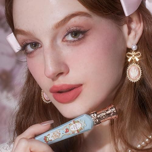 Flower Knows Strawberry Rococo Cloud Lip Cream, Soft Coral Peach | Velvet Matte Lip Color, Transfer-Resistant Lightweight Hydrating Formula, Vegan (S02 Peachy Milk) thumbnail 5