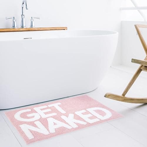 New Mungo Get Naked Bath Mat Pink - Blush Bathroom Rugs - Bath Mat - 31" x 20" thumbnail 7