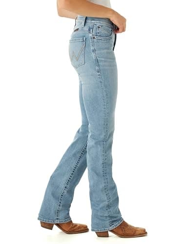 Wrangler Women's Willow Mid Rise Boot Cut Ultimate Riding Pant | Mid rise fit, Boot cut, Flat comfort seams, Decorative back pocket stitching, Five-pocket styling thumbnail 2