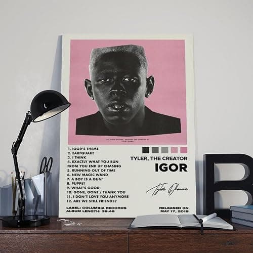 Tyler, The Creator Igor Music Album Cover Signed Dormitory Bedroom Wall Art Deco Poster Poster Wall Art Decor Print Picture Paintings for Living Room Bedroom Decoration Style:Unframe 08x12inch(20x30cm thumbnail 8