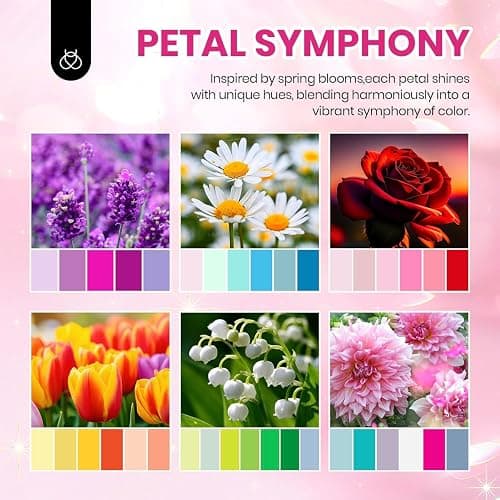 beetles Pastel Easter Gel Polish Set - Petal Symphony Collection, 40 Pcs 36 Colors Gel Polish Set Spring Colors Pink Red Green Blue Color Gel with Base&Glossy Matte Top Coat UV LED Nail Art thumbnail 6