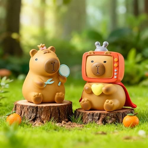 Popobox Capybara Lazy Days Blind Box Figures, Random Design Action Figures Collectible Toys for Birthday Gift, Home Decorations, Single Box thumbnail 6