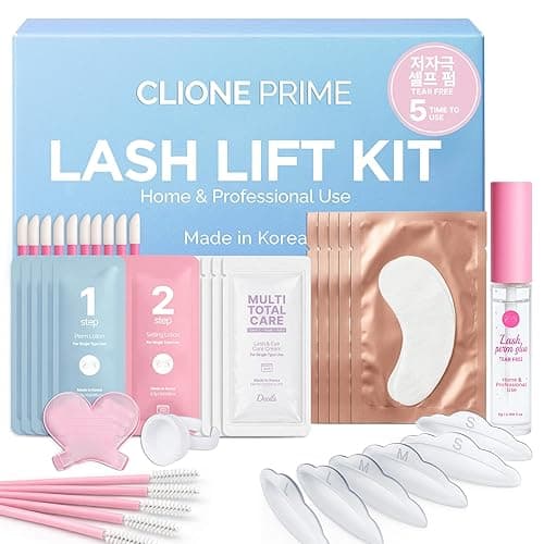 Korean Lash Lift Kit - 5 Sets At Home Eyelash Perm Kit with Upgraded Glue, Eyelash Lift, DIY Lash Perm Easy for Beginner & Professional, Semi Permanent Perming Wave Suitable For Salon & Home - Image 1