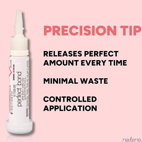 Nailene Perfect Bond Nail Glue, Super Strong, Durable, Easy to Apply Acrylic Nails, Press On Nails, Repairs Natural Nails, Quick Drying Nail Adhesive, Lasts 7 Days, Pink Tint, 2 g/0.07 oz, 2 Pack thumbnail 2