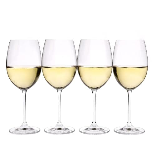 MIKASA Julie Luxury Lead-Free Crystal White Wine Glasses, 470 ml, Clear, Set of 4 - Julie - White Wine Glasses thumbnail 6