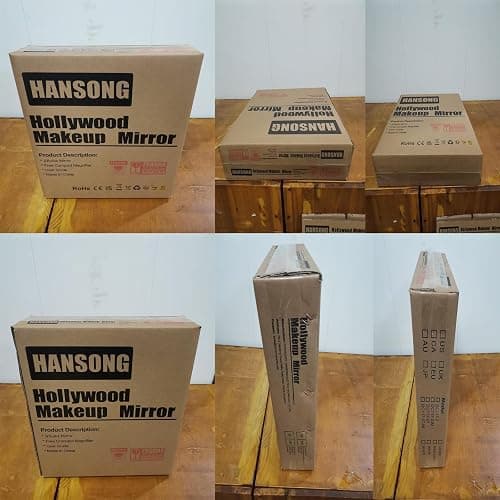 Hansong Vanity Mirror with Lights Lighted Makeup Mirror with 9 LED Bulbs Plug in Light Up Makeup Mirror with Lights 360 Rotation with 10x Magnifying Mirror Tabletop thumbnail 7