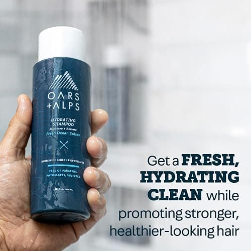 Oars + Alps Men's Sulfate Free Hair Shampoo and Conditioner Set for Men & Women, Infused with Kelp & Algae Extracts, Nourishing & Moisturizing, Paraben Free, Fresh Ocean Splash Scent, 2pk, 13.5oz thumbnail 3