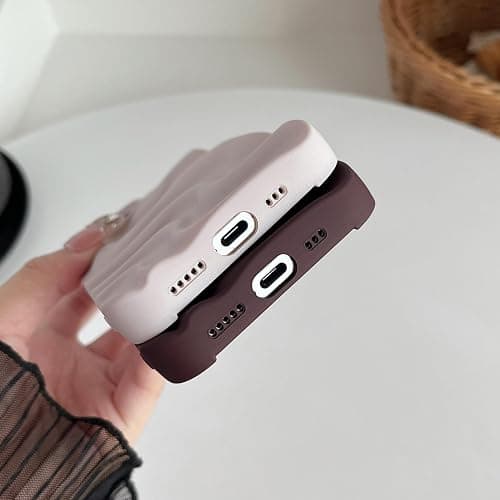 Caseative for iPhone 15 Case,Water Ripple Pattern Wave Phone Case (White) thumbnail 6