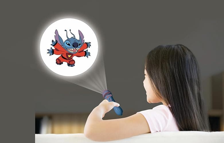 Lexibook LTC050D Disney Stitch, torch light and projector with 3 discs, 24 images, create your own stories, Blau - Disney Stitch thumbnail 5