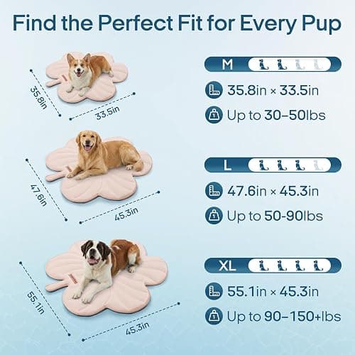 Vagascape Dog Cooling Mat, Washable Pet Cooling Mat, 35" x 33" Thick & Durable Large Cooling Mat for Dogs, Portable Foldable Premium Cooling Pad for Indoor, Outdoor, Travel, Camping, Patio and Beach thumbnail 8