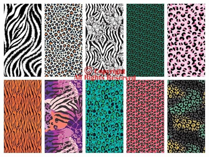 Craftido -25 Options- 100% Cotton Quilting Fabric Bundles 10pcs Fat Quarters 18”x21”-Medium Weight 5.2 oz- Soft Cotton for Quilting, Sewing Project, Patchwork, DIY Crafts – Fancy Animal thumbnail 2