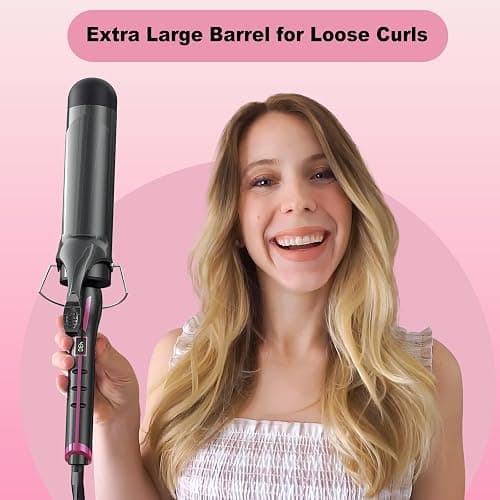 ORYNNE Curling Iron 2 Inch, 2 inch Curling Irons Ceramic Barrel with Argan Oil Infused, Large Barrel Curling Iron for Long Hair, 14 Heat Settings thumbnail 2