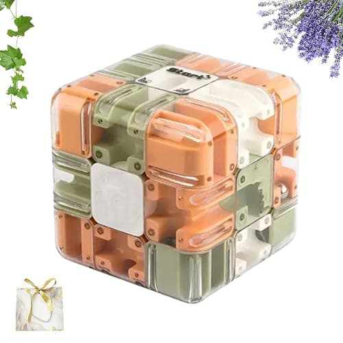 3D Rolling Ball Maze Cube, Large Labyrinth 3D Maze Cube Puzzle, Education Sensory Toys Spatial Awareness Brain Training Toy, Helps Relieve Stress and Cultivate Logical Thinking (Orange) - Image 1