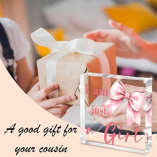 Preppy Pink Bow Acrylic Sign, Girls Dorm Desk Decor, Cute Preppy Room Decor, College Sorority Gift, 4 Inch thumbnail 5