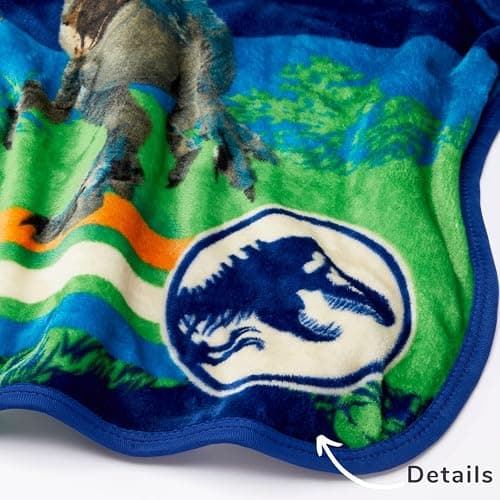 Franco Jurassic World Dominion Rexy T-Rex Kids Bedding Super Soft Silk Touch Throw, 40 in x 50 in, (Official Licensed Product) thumbnail 5