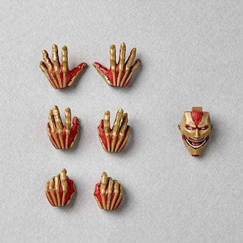 LUNK Reiner Braun Action Figure Movable Joints Anime Figures Statue with Interchangeable Accessories Fighting Titan Form Eren Jaeger Figurine Collectible 6.7IN thumbnail 7