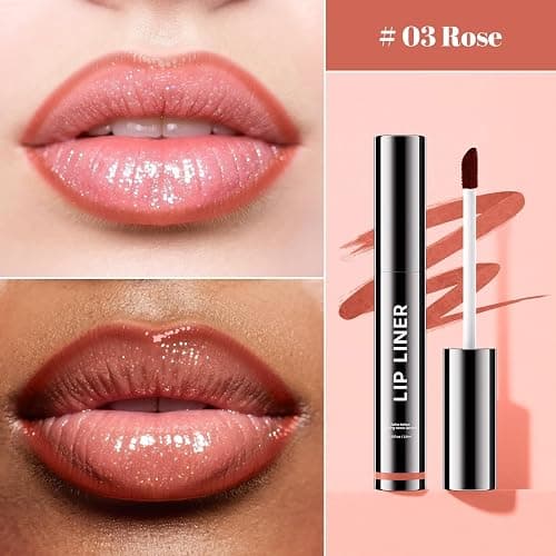 dfjdskl Lip Stain - Long Wear Tattoo Lip Liner, Waterproof & Transfer-proof Peel Off Lip Stain with Matte Finish, Lip Tint For All Skin Types, Gifts for Women (Rose) thumbnail 2