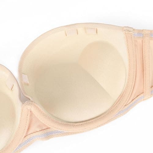 Plusexy Women's Push Up Strapless Bra Thick Padded Underwire Convertible Multiway Bras thumbnail 6