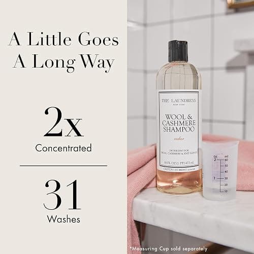 The Laundress Wool & Cashmere Shampoo, 31 Loads, Concentrated Liquid Laundry Detergent, Cedar Scent, Gentle Cold-Water Hand or Machine Wool Wash for Delicate Fabrics - Merino, Mohair & Knit Blends thumbnail 6