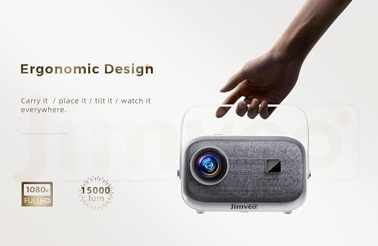 Projector 1080P-Electric Focus & Auto Keystone, Mini Projector- with Two-Way Bluetooth &WiFi 6, Portable Projecteur with 550ANSI/360°Adjustable Stand, Perfect for Travel, Entertainment,Video Games thumbnail 7