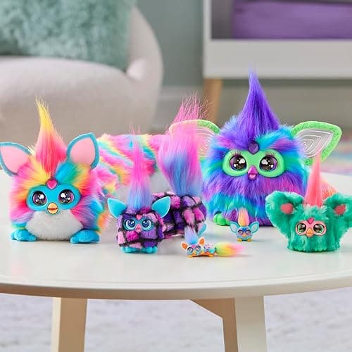 FURBY DJ Furblets Berry-Cup-Cake Mini Electronic Plush Toy with Funny Stretchable Sound Effects & Music, Speaks Furbish, White & Pink thumbnail 7