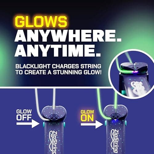 ZipString Luma - The Patented Glow-in-The-Dark Toy That Flies a Loop of String, Creates Endless Shapes and Tricks Built-in LED for Glowing Fun. Perfect STEM Gift for Kids & Adults. Wonderment Awaits thumbnail 5