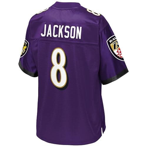 NFL PRO LINE Men's Lamar Jackson Purple Baltimore Ravens Team Jersey thumbnail 3