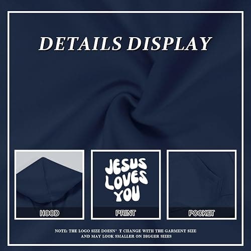 Kelxjia Christian Jesus Loves You Hoodie For Teen Girls Cute Graphic Hoodies Kids Bible Verse Faith Sweatshirt God Pullover thumbnail 6