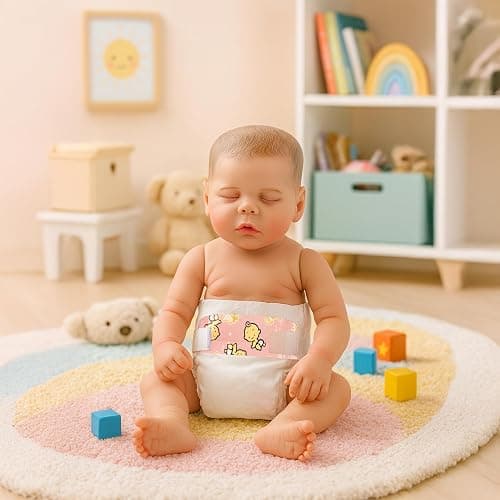 D.A.Y. Republic 5pc Baby Dolls Nappies - Reusable Diapers for Dolls, Great Pretend Play Nurturing Accessories Toy Gift for Kids (5pc Baby Doll Nappies) thumbnail 5