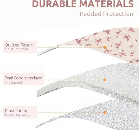 RuiDay Housse Ordinateur 13-14 Pouces, Pochette pour Ordinateur Portable Motif Floral, Compatible avec Macbook Air 13 Pouces et Macbook Pro 14 Pouces thumbnail 6