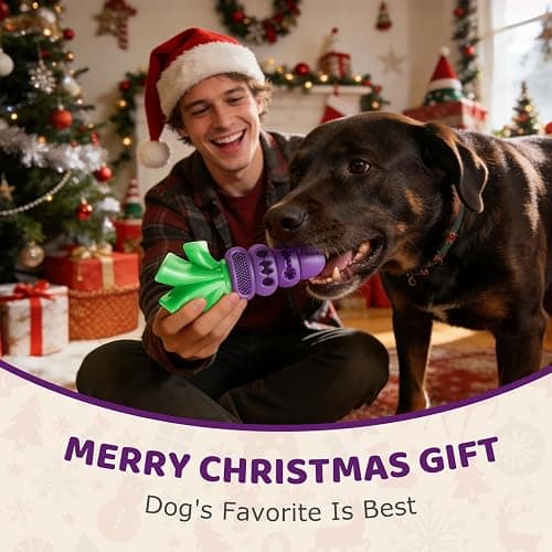 Frienhund Indestructible Dog Toys for Aggressive Chewers: Heavy Duty Milk-Flavored Chew Toy for Medium & Large Dogs 20–70 lb, Dental Teeth Cleaning, Long-Lasting Enrichment Toys(Purple) thumbnail 8