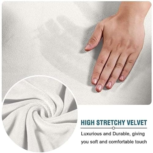 ZHUIYUAN Velvet Stretch Chair Slipcover with Arms, Elastic Chair Cover Protector for Office Computer Chair, Vanity Stool, Wingback Dining Chair for Home Kitchen Living Room thumbnail 4