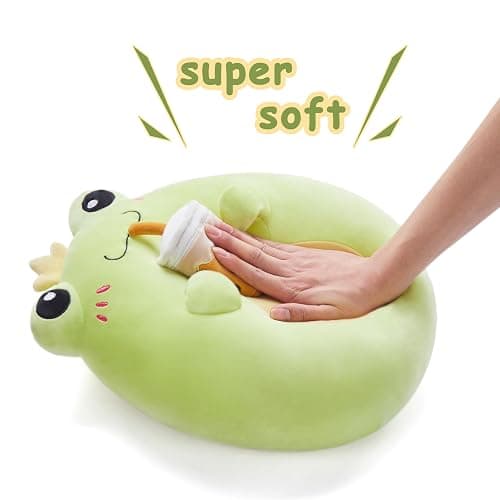 PLAYNICS Large Frog Plush Pillow Stuffed Animal Toy,Big Size Cute Soft Toys 13" Fat Kawaii Hugging Pillows Cuddle Huggable Plushie,Gift for Kids thumbnail 5