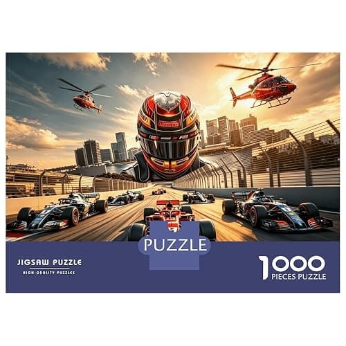 Formula 1000 Piece Jigsaw Puzzles Recycled Ferrarrii Aînés Puzzles Familial Gaming Time Accessoires Party Jeu Accessoires pour Adultes et Age 10 Up 70x50cm/1000pcs thumbnail 4