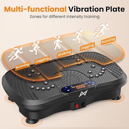 AXV Vibration Plate Fitness Platform Exercise Machine Vibrating Shaking Full Body Shaker Workout Vibrate Stand Shake Board Sport Gym for Weight Loss Fat Burner for Women Men thumbnail 8