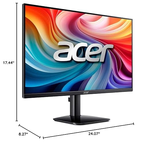 acer 27 Inch Monitor- KB272-27 Inch FHD IPS (1920 x 1080) Display, Up to 120Hz Refresh Rate, 99% sRGB, Tilt, Adaptive-Sync Support (FreeSync Compatible) 1ms (VRB), sRGB 99% Color, HDMI & VGA Ports thumbnail 15