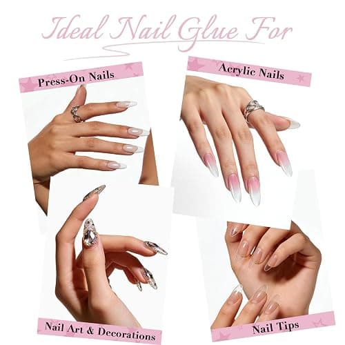 GLAMERMAID Super Strong Nail Glue for Press On Nails, Fast Drying Brush On Glue for Nail Tips & Acrylic Fake Nails, Long-Lasting, Maximum Strength, Mess-Free 15ml thumbnail 6