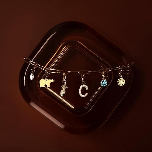MignonandMignon Personalized Engraved Gold Charm Bracelet for Mom, Gifts for Women, Gift for Grandma, Unique Birthdays Teen Girls, Anniversaries, Graduation, Handmade Jewelry for Her - P-CHARM-MIX-BR thumbnail 4