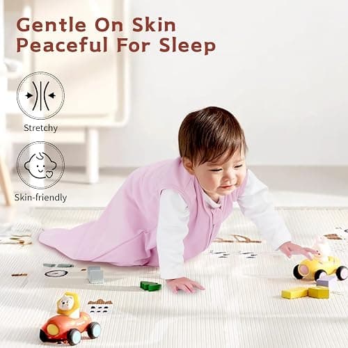 Wrrernsin Baby Sleep Sack 0-6 Months,100% Cotton TOG 0.5 Wearable Blanket for Newborn and Infant, 3 Pack 2-Way Zipper Lightweight Sleeping Bags for Toddler thumbnail 5