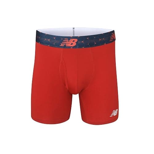 New Balance Men's Performance Boxer Briefs with Fly, Breathable Stretch Underwear, Moisture Wicking, Soft Waistband (3 Pack) thumbnail 3