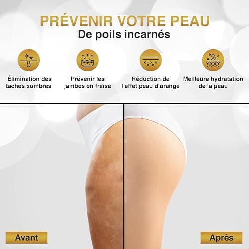 L’Exfose 2x Gant Exfoliant Corps - Gant de Crin Kessa Gommage Corps et Visage en Viscose Naturelle - Élimine les Cellules Mortes de la peau et Hydrate - Sensation de Spa Agréable Sans Savon Noir thumbnail 3