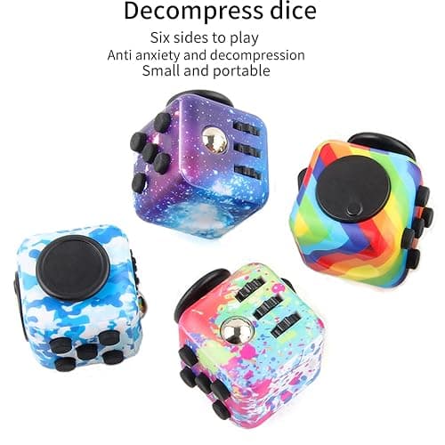 Canyoo Cube Stress Relief Reduce Anxiety Toys Adults Children Colorful Decompression Dice Eliminate Bad Habits Multi Function Easy Carry Killing Time Gift Birthdays Festivals (Splash Color) - Splash Color thumbnail 4