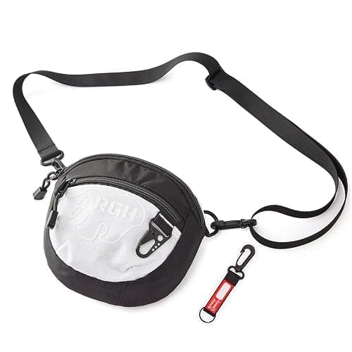 Rough Enough Small Crossbody Shoulder Bag Cell Phone Purse for Women Teen Girls Travel Essentials with Keychain Zipper Cordura White - Image 1